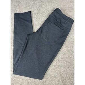 Athleta Straight Leg Pants Women's 4 Dark Gray Mid Rise Pockets Stretch Athletic